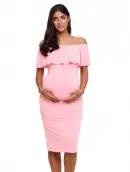 Jezero Women's Ruffle Maternity Dress 