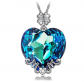 LADY COLOUR Necklace Blue Heart