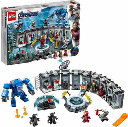 lego marvel avengers iron man hall of armor set