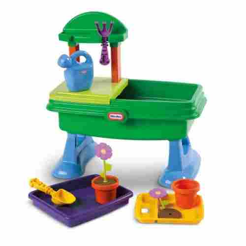 little tikes table kids garden tools set