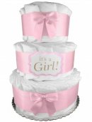 baby diaper cake for girls 
