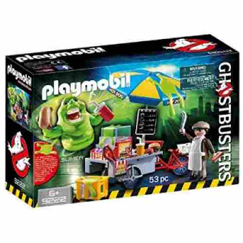 playmobil ghostbusters slimer hot dog stand box