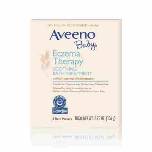 aveeno soothing natural colloidal oatmeal baby wash for eczema display