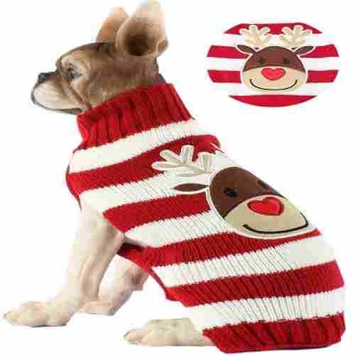 bobibi pet reindeer dog christmas sweater 