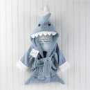“Let the Fin Begin” Blue Terry Shark Robe by Baby Aspen