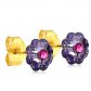Clecceli Gold-Coated Flower Studs