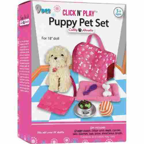 Click n' Play 9 piece Doll Puppy Set