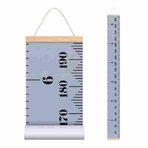 EHZNZIE Canvas Ruler with Wood Frame