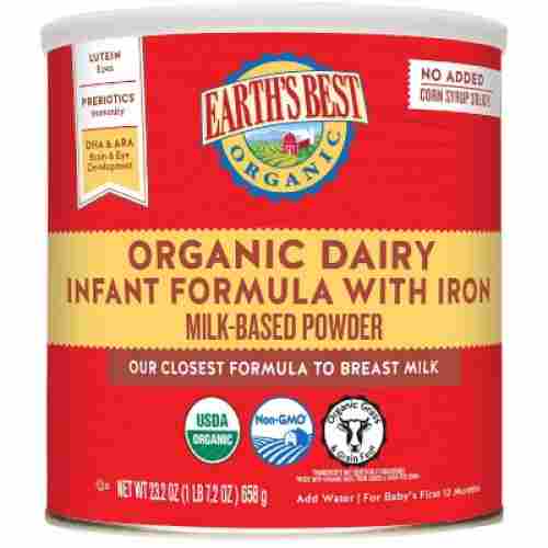 earth's best organic dairy baby formula pack