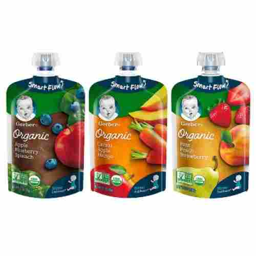 gerber organic baby food fruit & veggie pouches