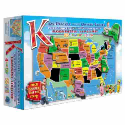 united states of america 55 pieces jigsaw puzzle for kids box