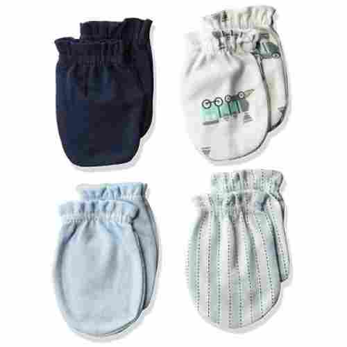 luvable friends baby mittens blue and white