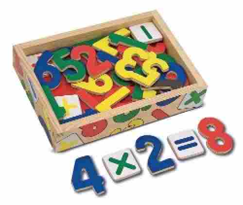 Wooden Number Magnets in A Box