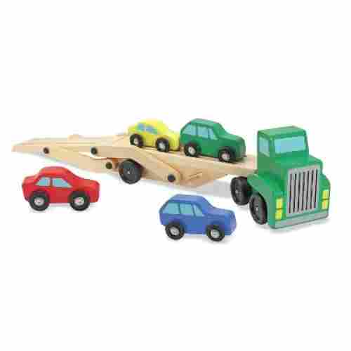 car carrier truck and cars wooden toys for kids and toddlers