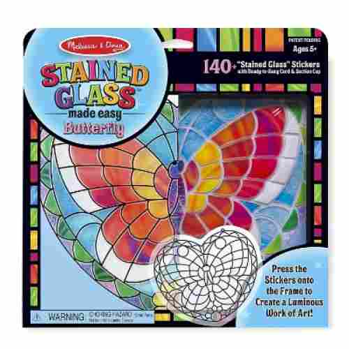 melissa & doug stained glass art and craft sets for kids box