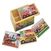 Melissa & Doug Vehicles 4-in-1 Jigsaw Puzzles