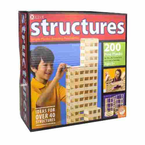 KEVA structures 200 plank set wooden toys for kids and toddlers