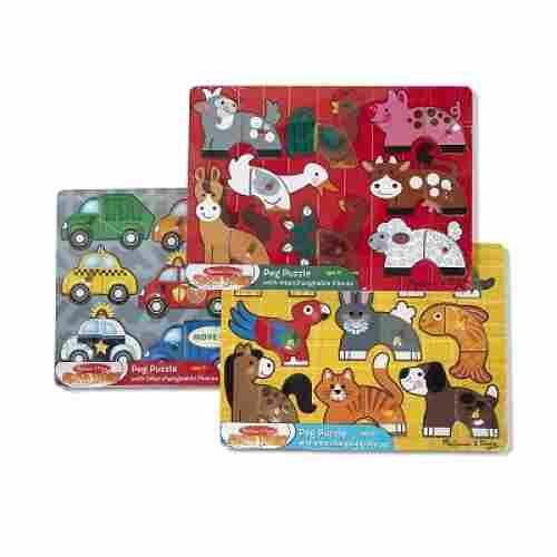 melissa & doug mix 'n match wooden puzzle