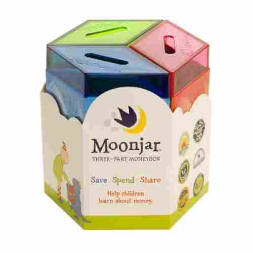 Moonjar Classic Moneybox: Save, Spend, Share