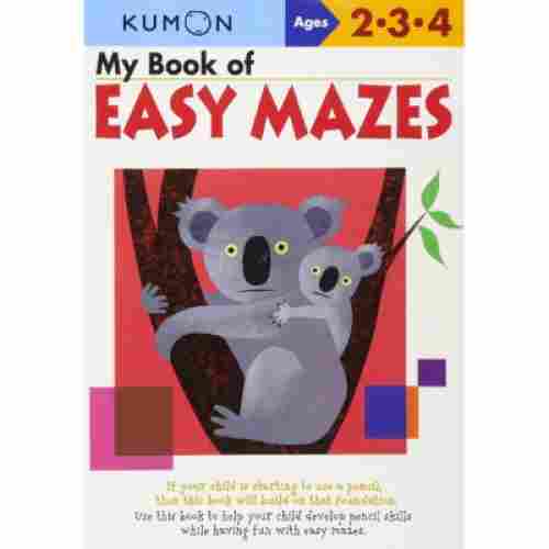 my book of easy mazes educational book cover