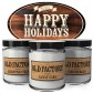 Old Factory Happy Holidays Set of 3