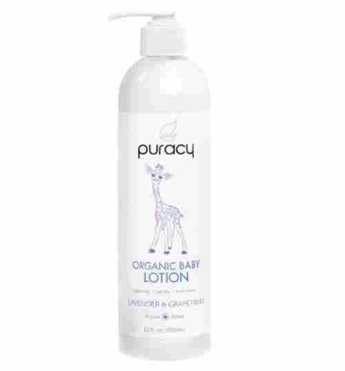 puracy organic lavender baby lotion bottle