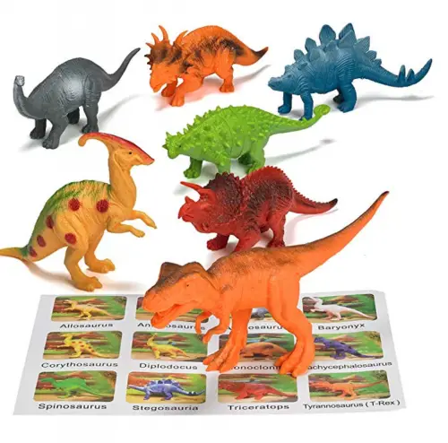 pretex realistic pack of 12 dinosaur toys for kids figures