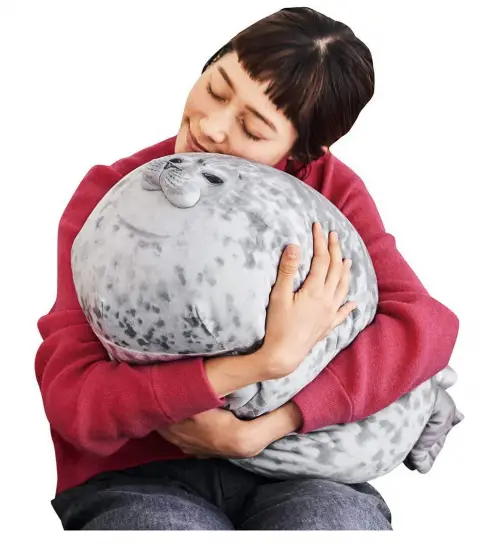 Rainlin Chubby Blob Seal Pillow Stuffed Cotton Plush Animal Toy display