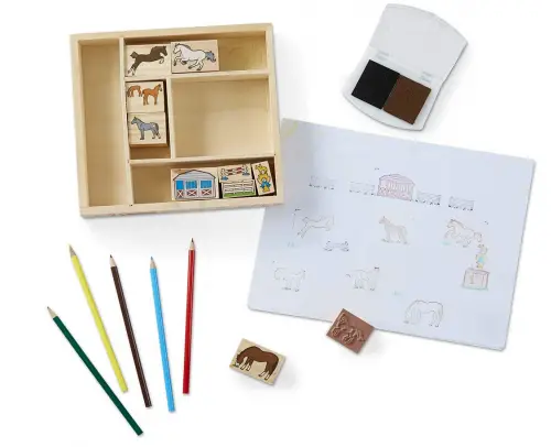 Melissa & Doug Horse Stable Stamp Set details 2