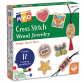 MindWare Make Your Own: Wood Cross-Stitch Jewelry Craft Kit