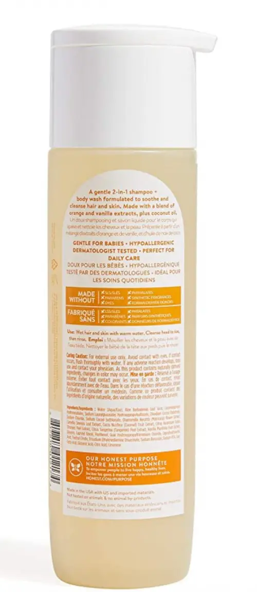 The Honest Company Orange Vanilla Shampoo+ Body Wash ingredients