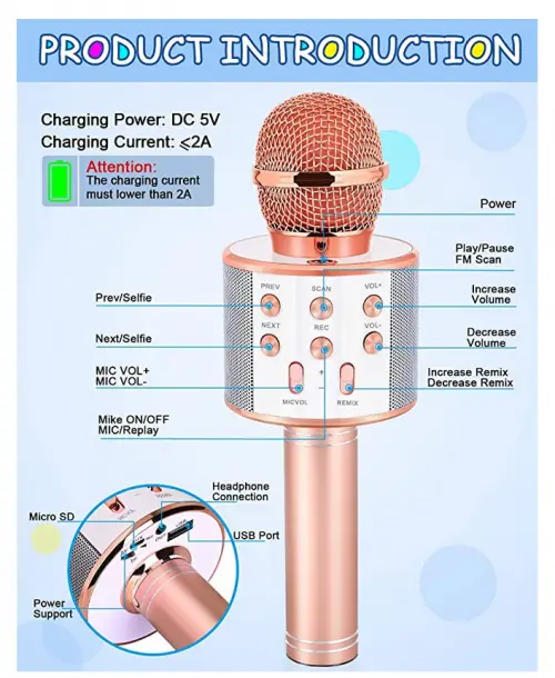 Wireless Karaoke Microphone Toy 2