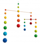 HABA Nursery Room Wooden Mobile Rainbow Balls 