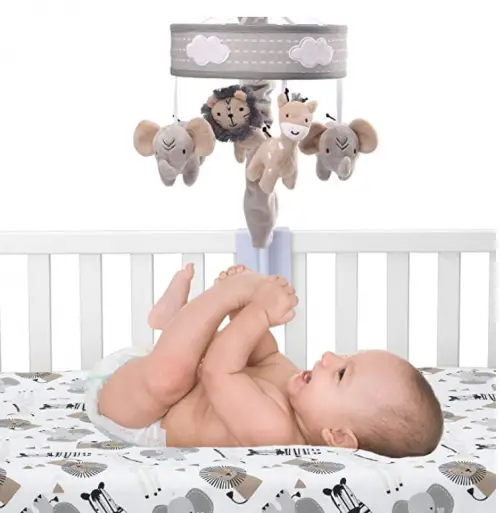 Lambs & Ivy Jungle Safari Musical Baby Crib Mobile 2