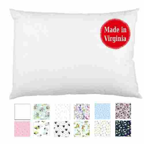 TODDLER PILLOW in White & Print