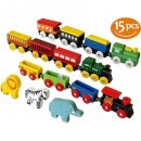 ToysOpoly 12 PCS Magnetic Engines With 3 Bonus Animals