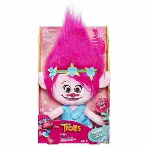 poppy talkin’ plush doll dreamworks trolls toy pack