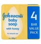 Johnson's Honey Lotion 4 Pack