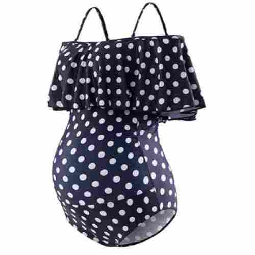 ru sweet beachwear maternity swimsuit polka dots