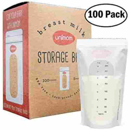 Unimom Zip-Top Leak Proof Breast Milk Storage Bag package